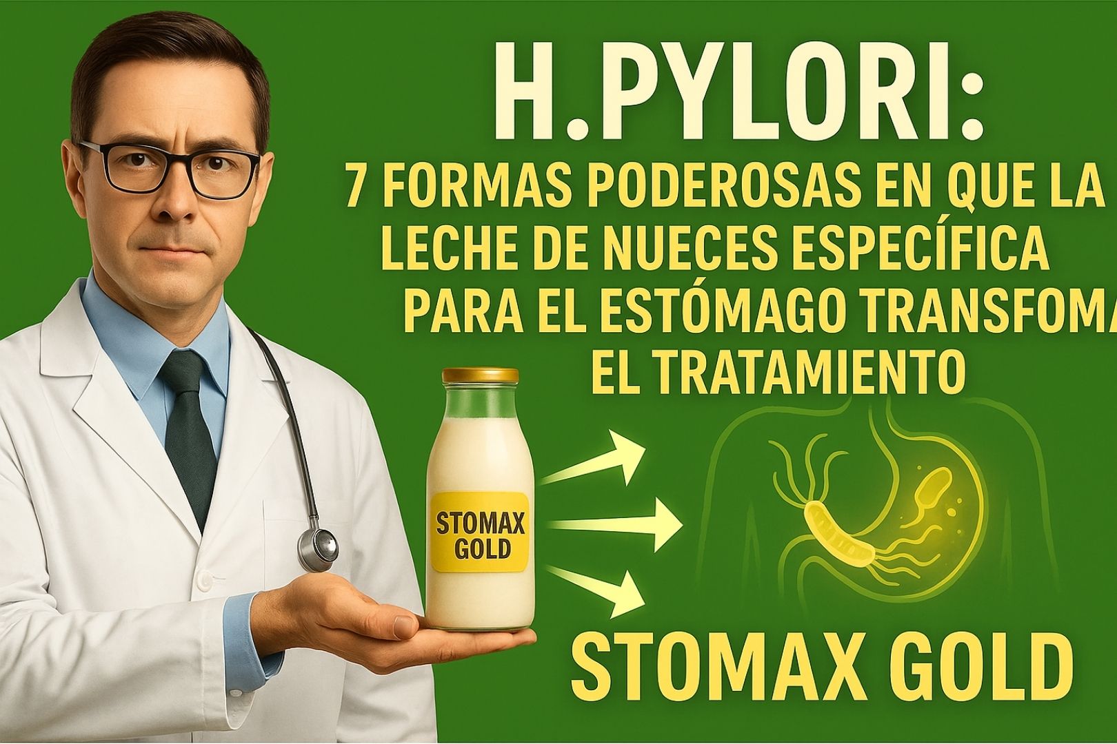 H.pylori: 7 Formas Poderosas en que la Leche de Nueces Específica para el Estómago Transforma el Tratamiento – Stomax Gold